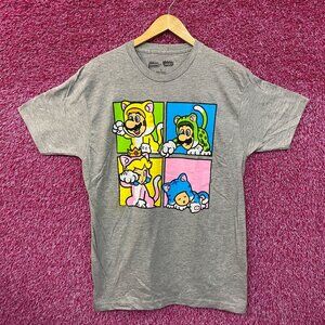 Super Mario Bros Furry Peach Toad Mario Luigi Nintendo Tee Large